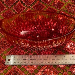 Vintage Indiana Wildfire Carnival Glass Oval footed bowl
